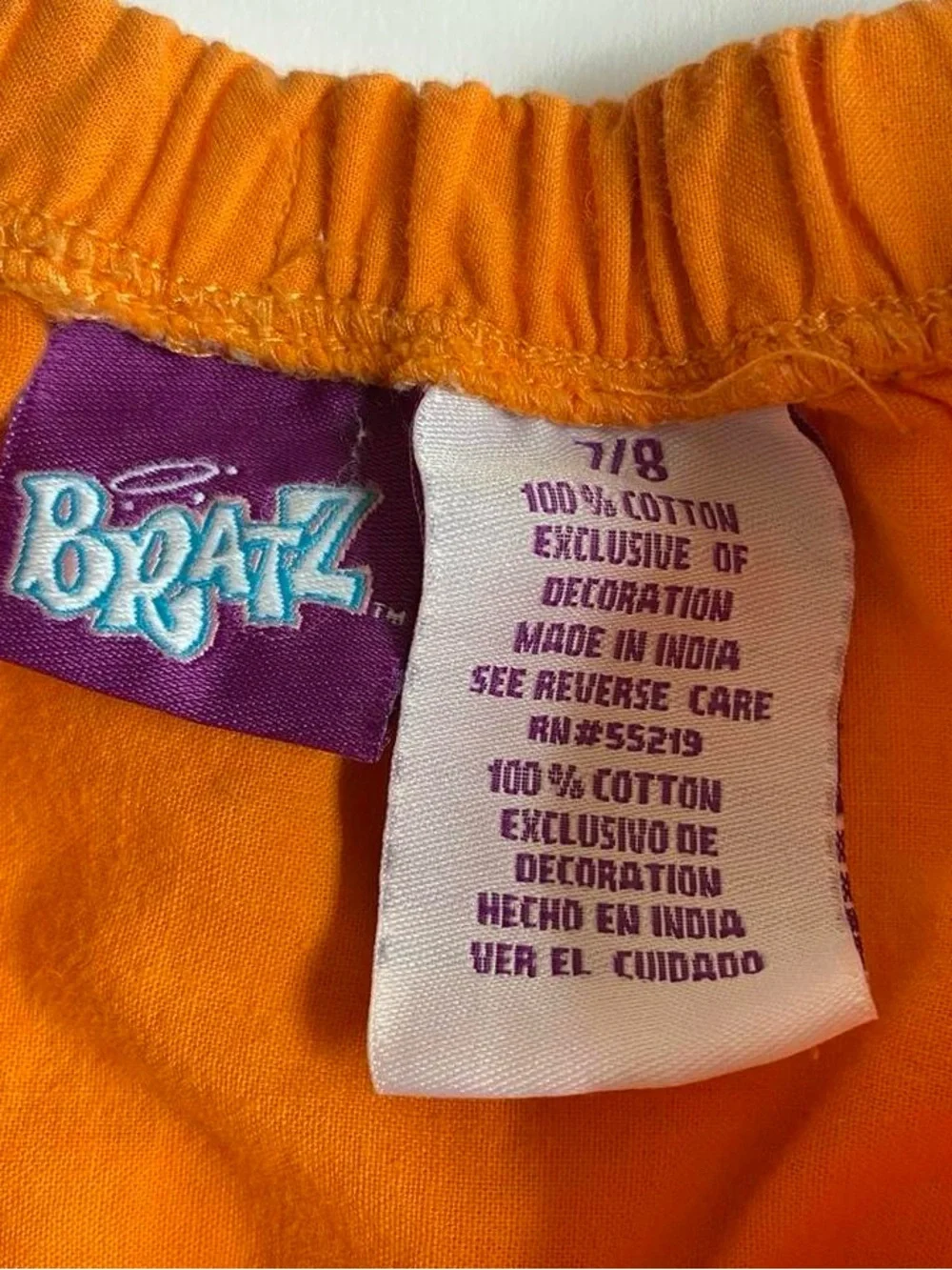Vintage Y2K Bratz girls orange paisley cotton skirt